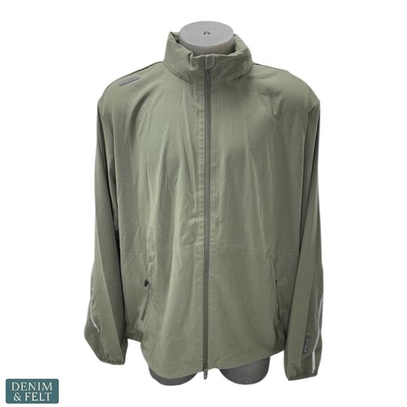 NEW RLX Ralph Lauren Green Lightweight Stretch Windbreaker Jacket Men’s XXL - Picture 4 of 13